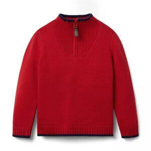 Brand New With Tags! Janie and Jack Half-Zip Red Sweater - 6 to 12 Months